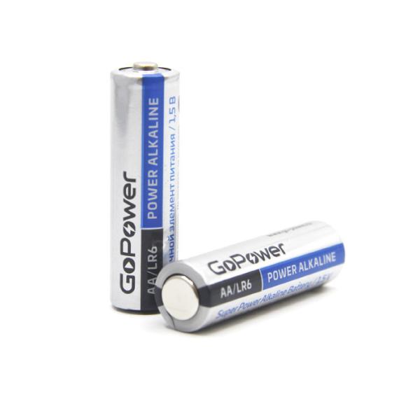 Бат. GoPower LR6 AA Shrink 2 Alkaline 1.5V (2/40/800)