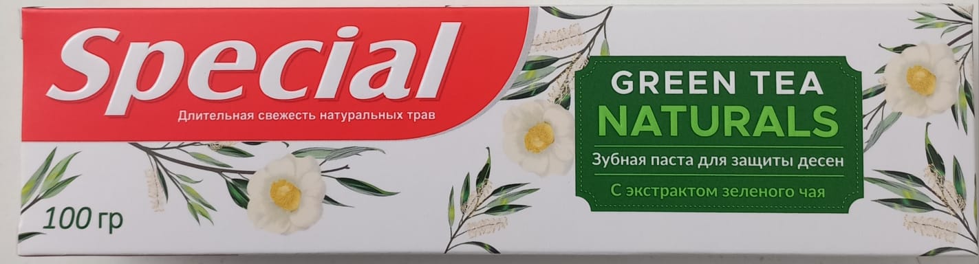 Зуб паста SPECIAL Зеленый чай 100г/72