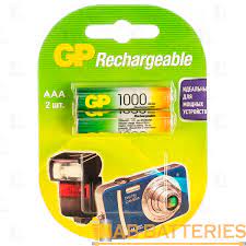 Аккумулятор бытовой GP HR03 AAA 1000mAh (2 шт  в пл. уп.) (цена за 2 шт)