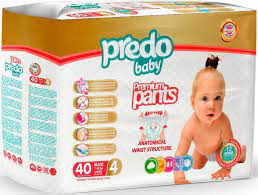 Подгузники-Трусики д/детей Predo Baby 40 шт № 4 (7-18 кг.)