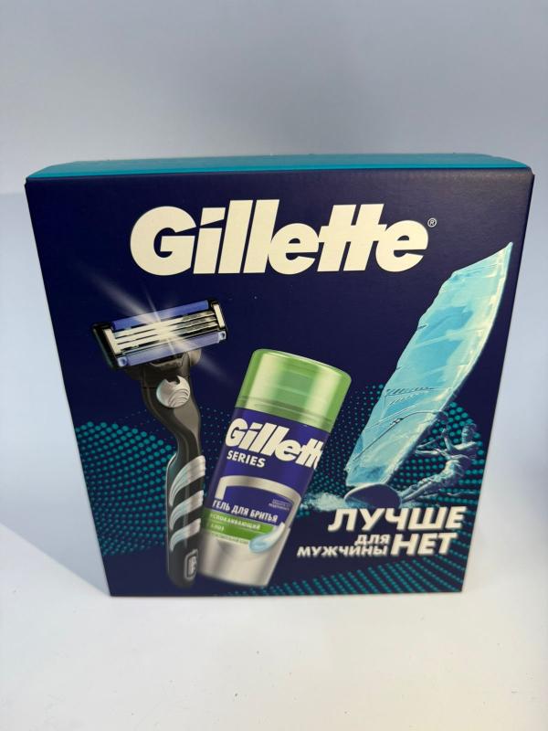 ПН GILLETTE MACH3 Бритва с 1 сменной кассетой+GILLETTE Series Гель Д/Бр Д/ЧувствКожи Алоэ 75мл