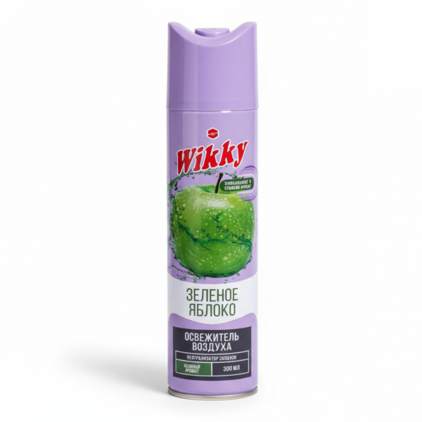 Викки Освежитель воздуха Зелёное яблоко 300 мл (24)