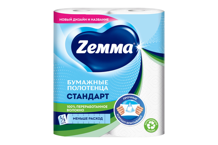 Земма полотенца бум бел 2-хсл 2рул/уп
