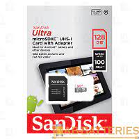 Карта памяти microSD SanDisk Ultra Light 128GB Class10 UHS-I (U1) 100 МБ/сек с адаптером