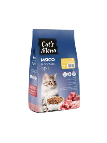 Корм д/котов сухой Cat`s Menu 10 кг для взрослых кошек с курицей 