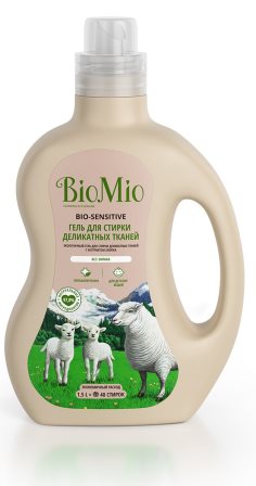 Гель д/стирки БиоМио Bio-SOFT 1,5л д/деликат тканей БЕЗ ЗАПАХА (8)