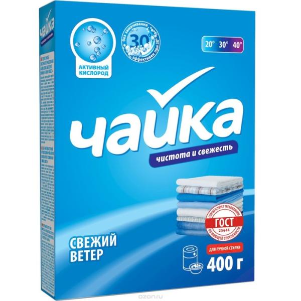 Чайка Порошок руч. 400 г. Свежий ветер