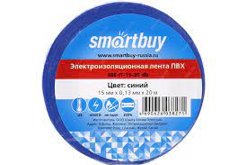 Изолента ПВХ 15мм*20м синяя (10) (192) Smartbuy