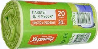Хозяюшка Мила Пакеты д/мусора 60л (20шт)