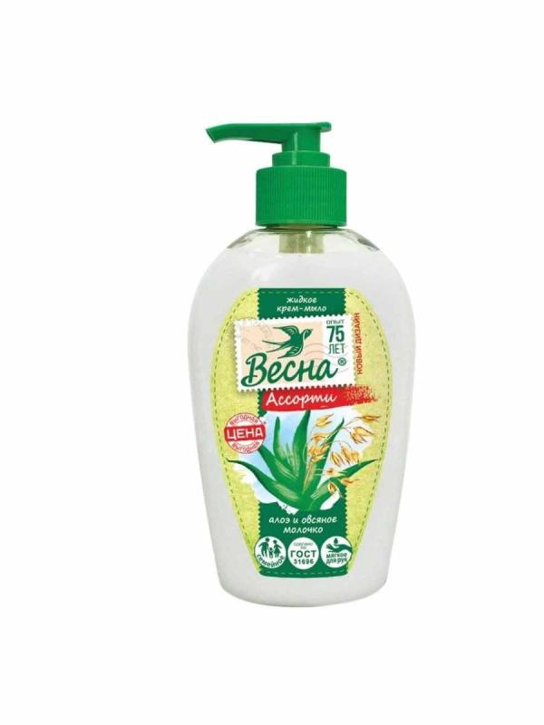 Весна Крем мыло Алоэ и овс молочко 280гр