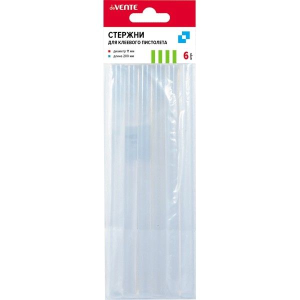 Стержень д/клеев пистолетаd-11мм длина 200мм 6 шт deVENTE 