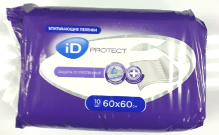 Пелёнки Disposable underpads ID Protect 60*60 10шт