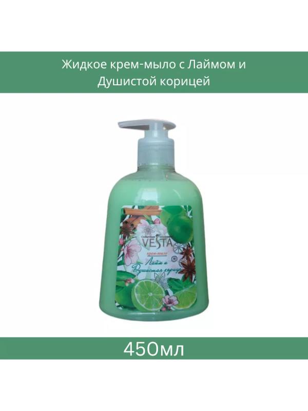 Веста Мыло жидк 0,45л Лайм и корица 