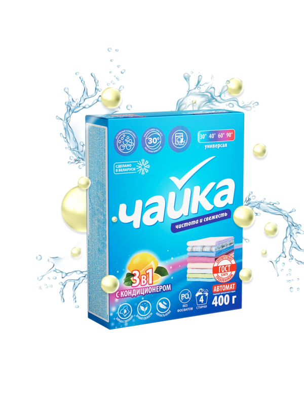 Чайка Порошок авт. 400 г. Лимон (6)