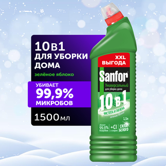 Санфор ср-во чистящее универсальное 1,5 л Зеленое яблоко