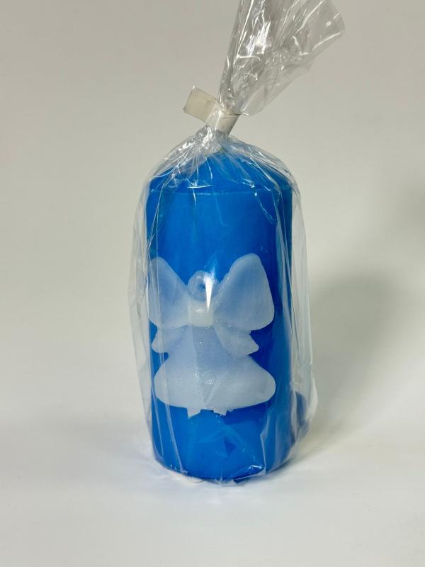 Свеча столб с барельефом в виде колокольчика (цвета микс) 56*120 /24