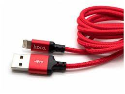 Кабель HOCO X14 USB (m)-Lightning (m) 2.0м 1.7A нейлон красный черный (1/33/330)