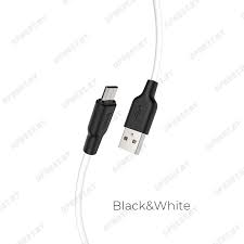 Кабель HOCO X21 Plus USB (m)-microUSB (m) 1.0м 2.4A силикон черный белый (1/28/168)