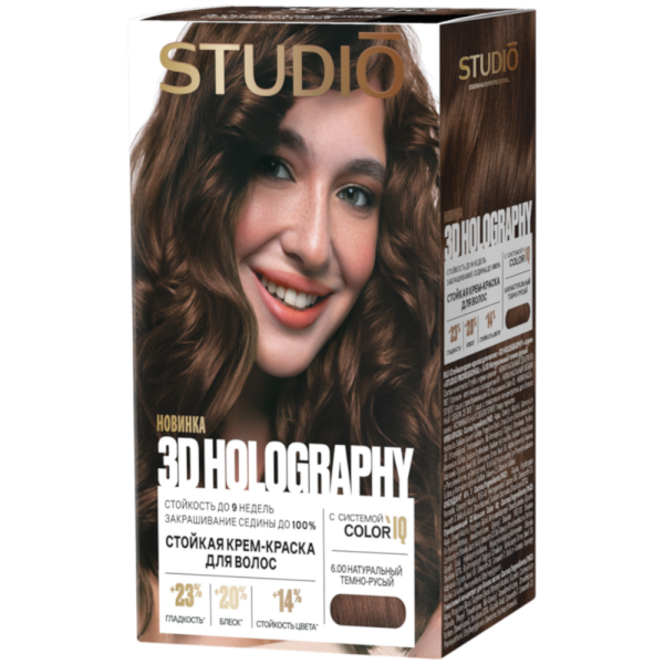 СТУДИО 3Д 6.00 Натуральный темно-русый 50/50/25/15