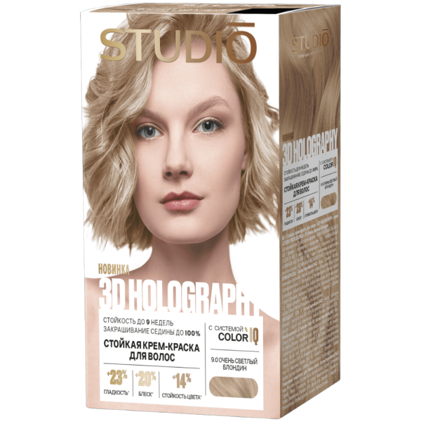 СТУДИО 3Д 9.0 Очень светлый блондин 50/50/25/15 мл