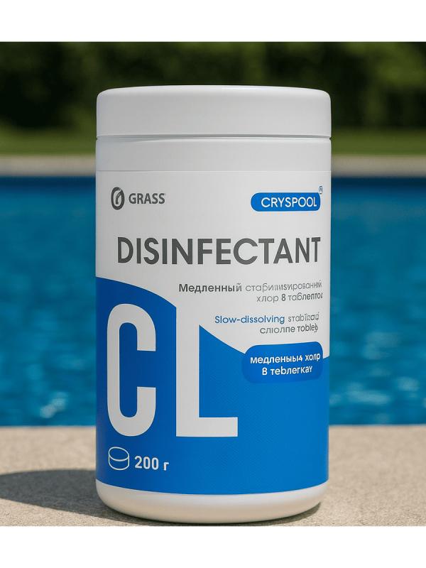 CRYSPOOL 1 кг Ср-во дез. д/воды медленный стабилиз. хлор