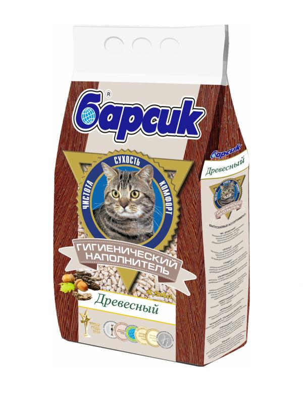 Барсик наполнитель 4,54 л Древесный